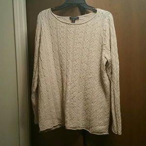 Lauren cable knit LS sweater